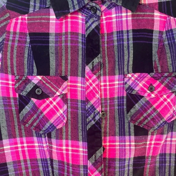 Itm 0053 George plaid button up shirt size XS - Picture 2 of 8